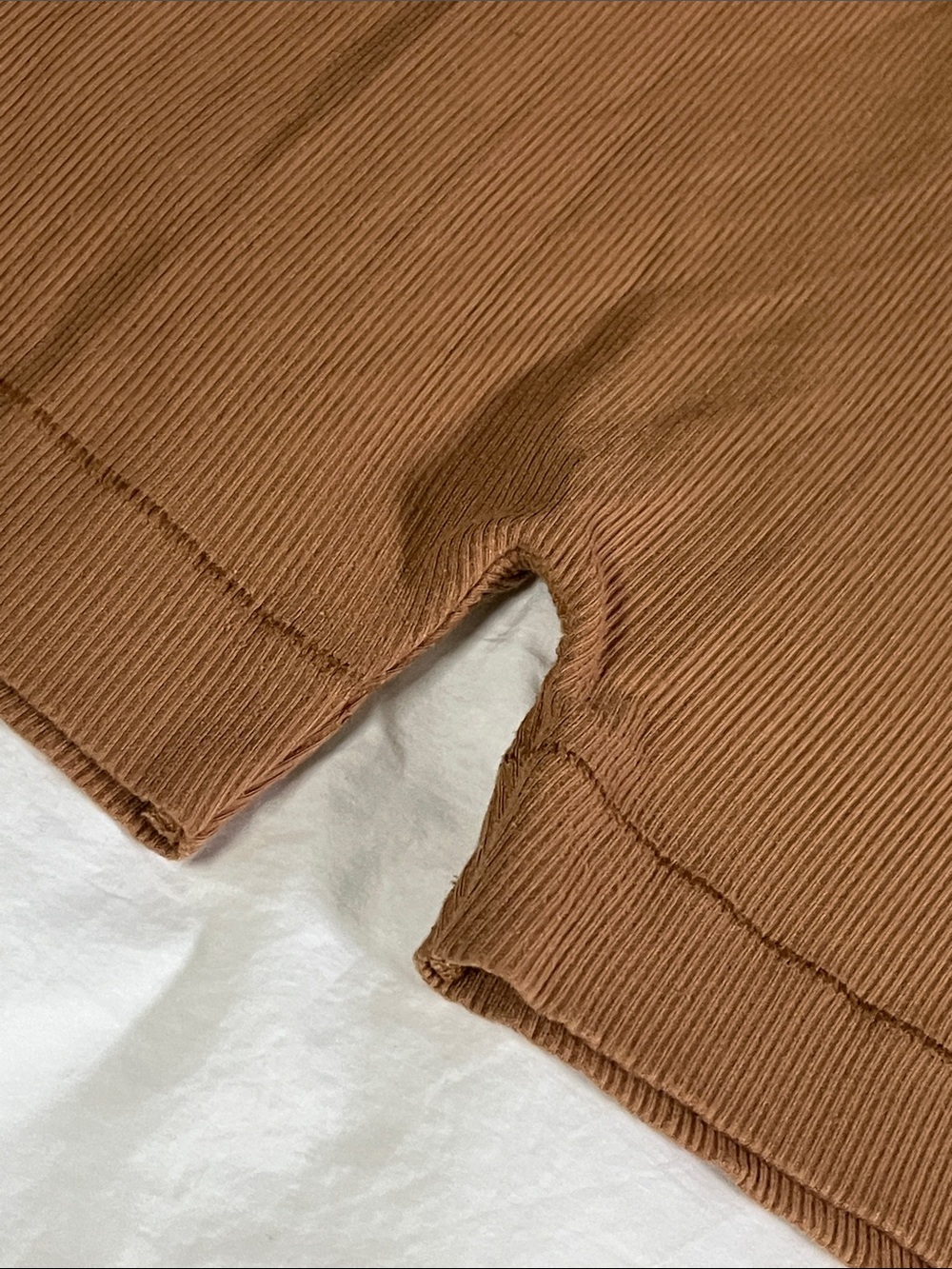 SKIMS Soft Lounge Long Sleeve Henley Romper Pajamas in Camel Beige 2XL - Picture 7 of 8